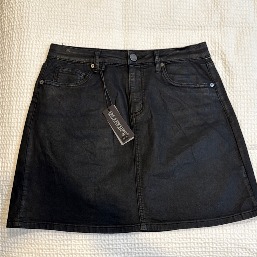 Blank NYC Black A-Line Mini Skirt Casual